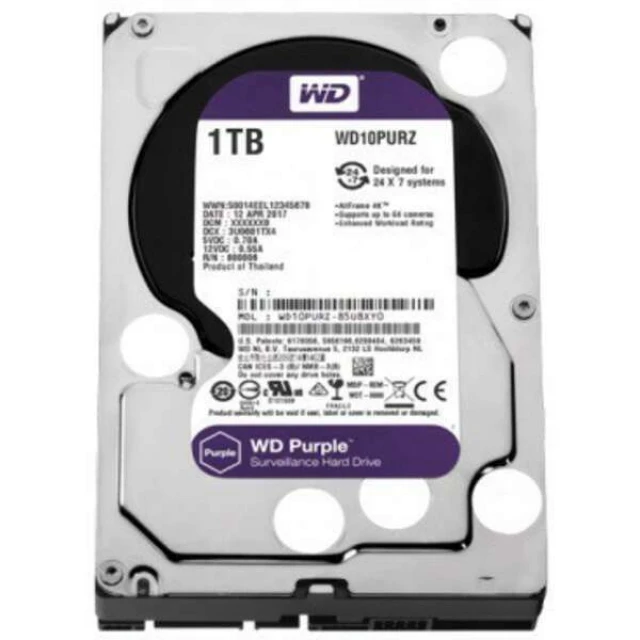 WD 1TB WD10PURZ Hard disk za video nadzor WD Purple