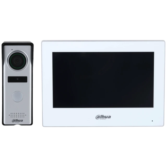 Dahua KTH01 hibridni video interfonski set povezivanje 4-žilno, monitor RJ45-POE/WIFI