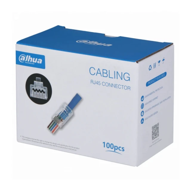 Dahua PFM976-631-PT - RJ45 CAT6, konektori sa prolazom kabla - pakovanje 100 komada