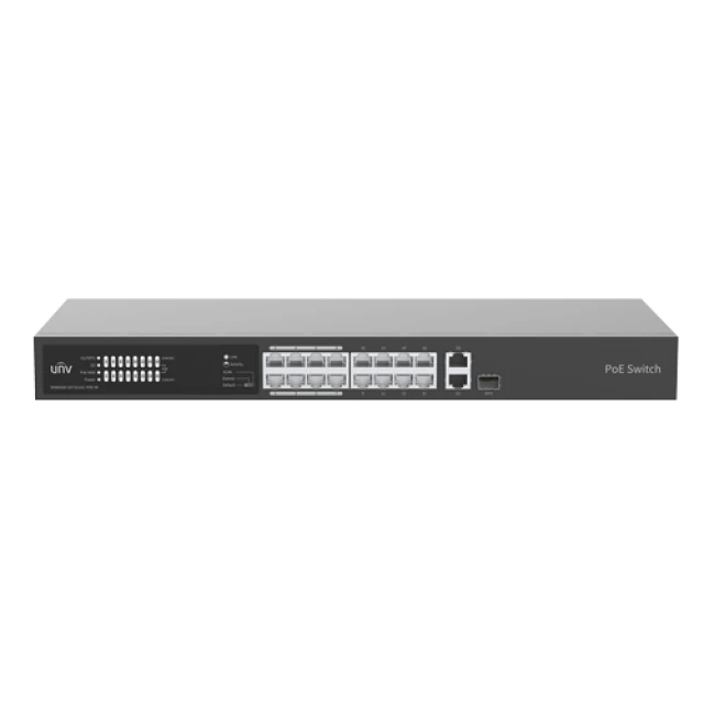 Uniview NSW2020-16T1GT1GC-POE-IN 16-portni PoE switch sa 2 x RJ45 i 1 x SFP GIGABITNIM UPLinkovima